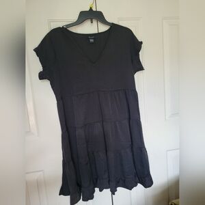 Black‎ Ruffled Tiered Midi Sundress